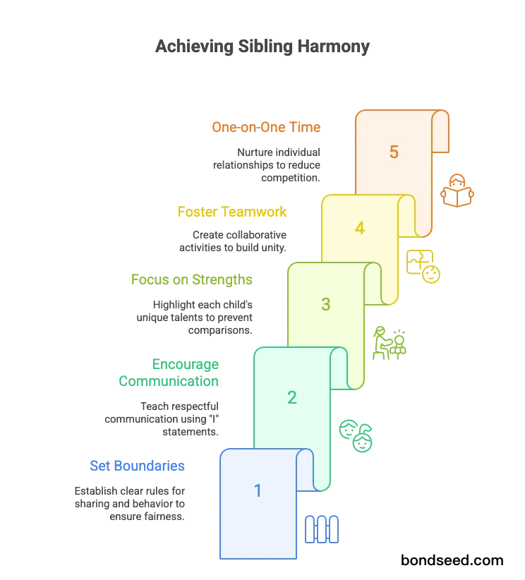 Two siblings playing together calmly at home